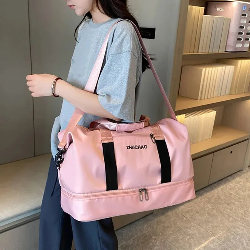 Fashion Travel Bags For Women Large Capacity Men's Sports bag Waterproof Weekend Sac Voyage Female Messenger Bag Dry And Wet