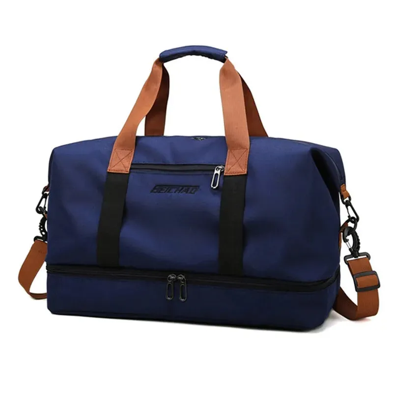 Fashion Travel Bags For Women Large Capacity Men's Sports bag Waterproof Weekend Sac Voyage Female Messenger Bag Dry And Wet