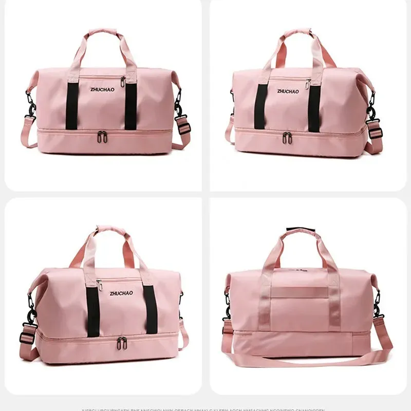 Fashion Travel Bags For Women Large Capacity Men's Sports bag Waterproof Weekend Sac Voyage Female Messenger Bag Dry And Wet