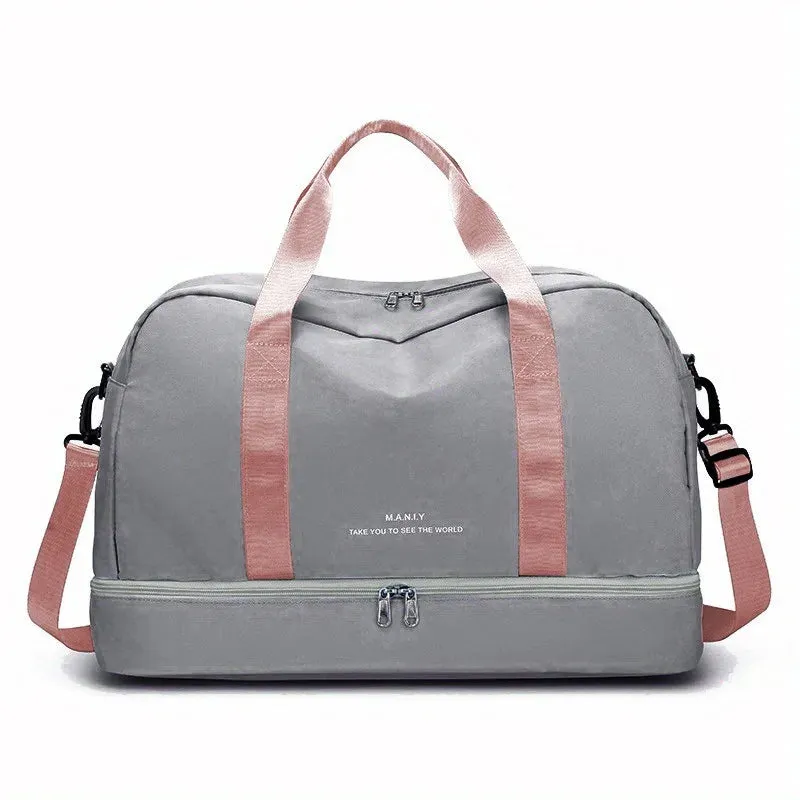 Fashion Travel Bags For Women Large Capacity Men's Sports bag Waterproof Weekend Sac Voyage Female Messenger Bag Dry And Wet
