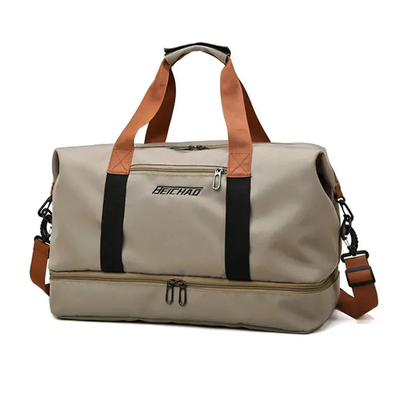 Fashion Travel Bags For Women Large Capacity Men's Sports bag Waterproof Weekend Sac Voyage Female Messenger Bag Dry And Wet