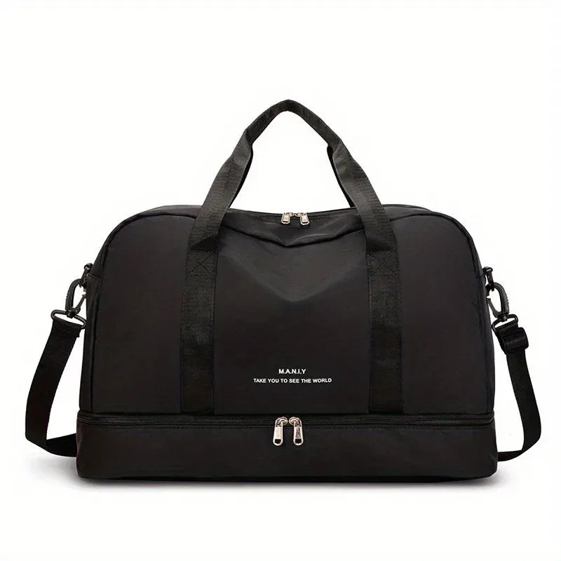Fashion Travel Bags For Women Large Capacity Men's Sports bag Waterproof Weekend Sac Voyage Female Messenger Bag Dry And Wet