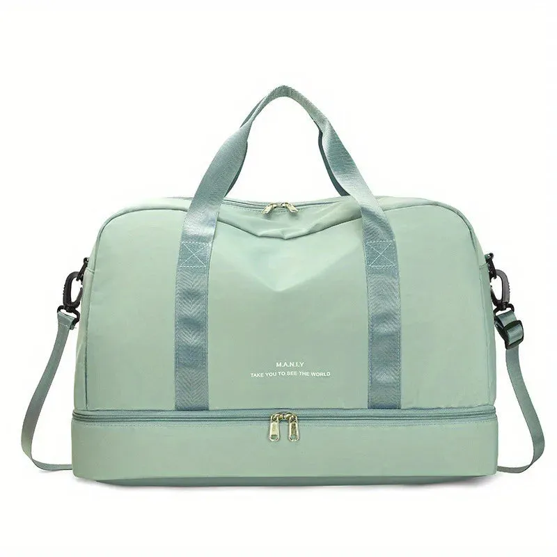 Fashion Travel Bags For Women Large Capacity Men's Sports bag Waterproof Weekend Sac Voyage Female Messenger Bag Dry And Wet