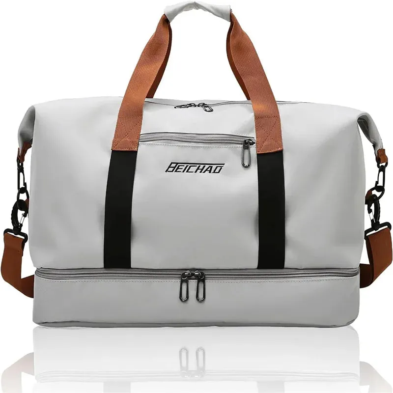 Fashion Travel Bags For Women Large Capacity Men's Sports bag Waterproof Weekend Sac Voyage Female Messenger Bag Dry And Wet