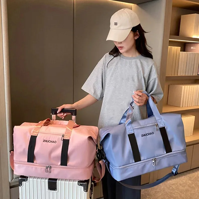 Fashion Travel Bags For Women Large Capacity Men's Sports bag Waterproof Weekend Sac Voyage Female Messenger Bag Dry And Wet