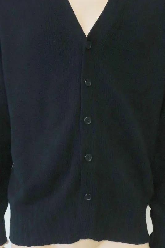 Fendi Cardigan Navy Size 52 V-Neck Sweater