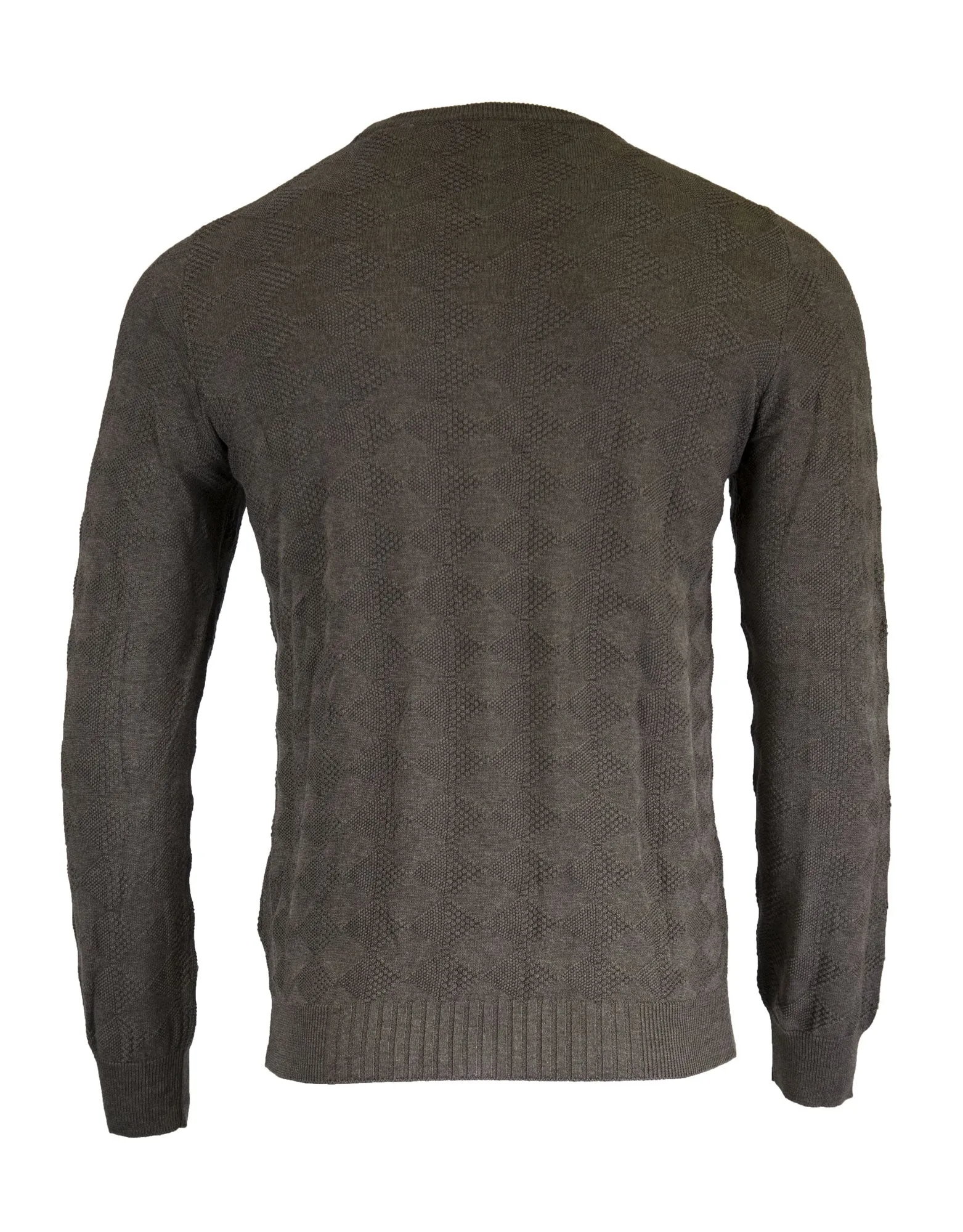 Gant Men's O2 Silk Blend Texture Crew, Medium, Desert Brown