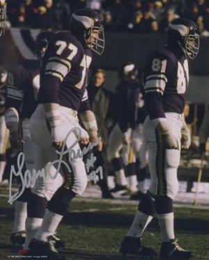Gary Larsen Signed Vikings Purple Jersey With Carl Eller 8x10 Photo - (SS COA)