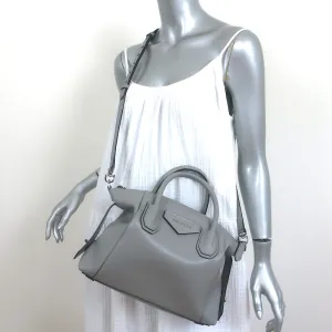 Givenchy Small Antigona Soft Bag Pearl Grey Leather Crossbody