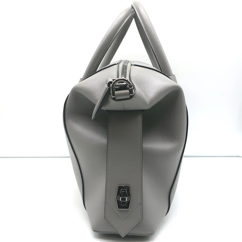 Givenchy Small Antigona Soft Bag Pearl Grey Leather Crossbody