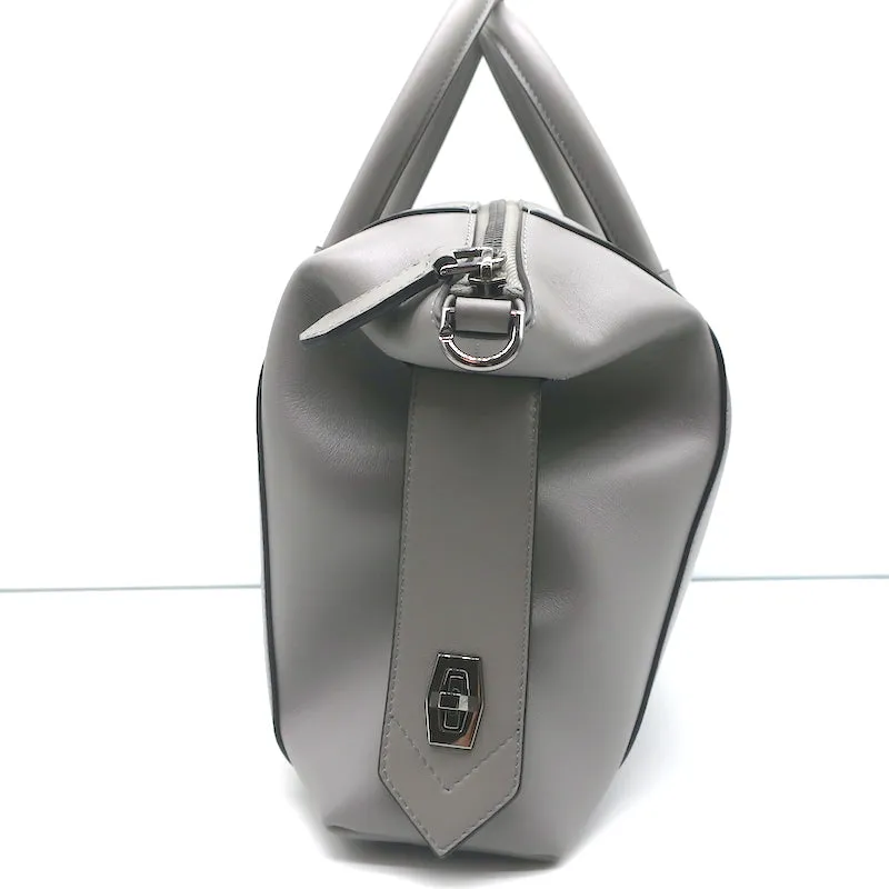 Givenchy Small Antigona Soft Bag Pearl Grey Leather Crossbody