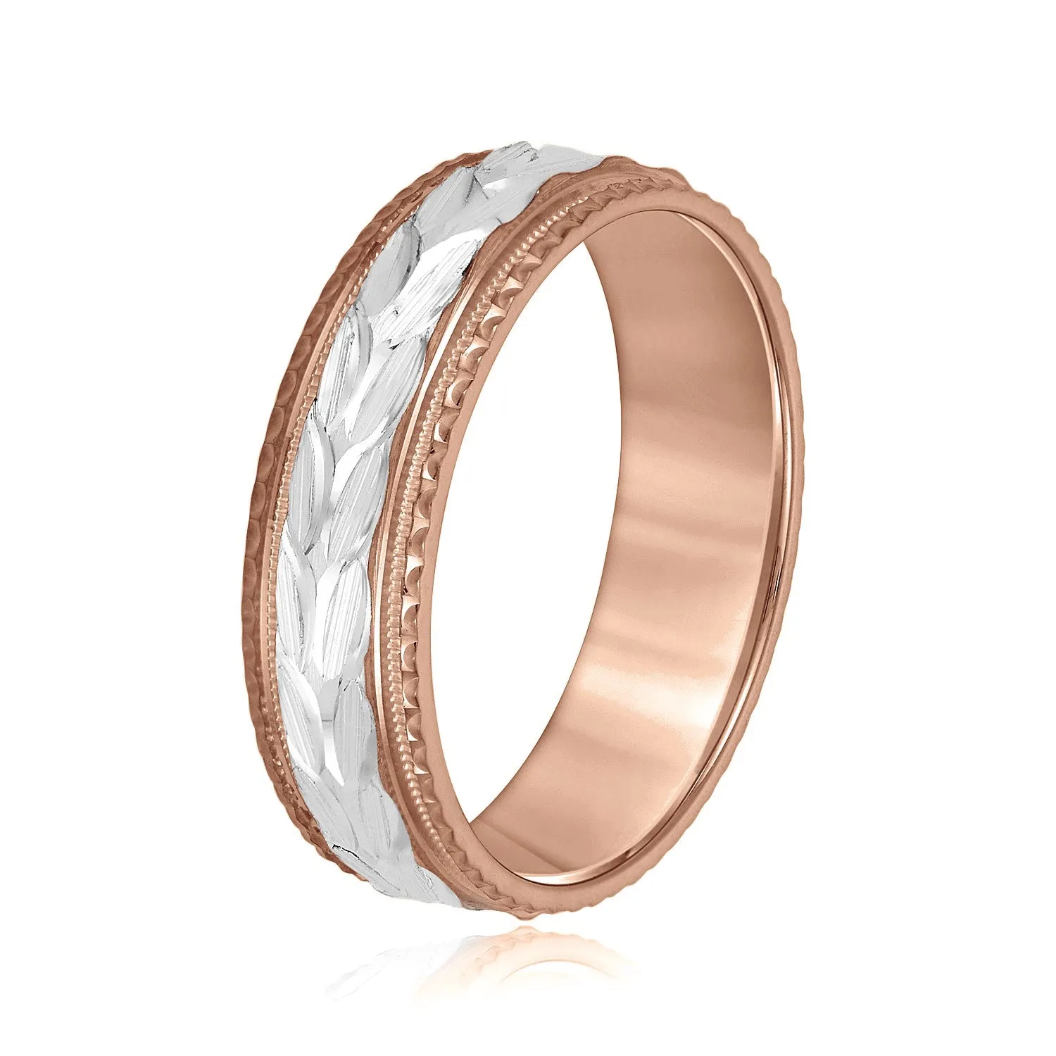 Greek God Wreath Style Men’s Wedding Band