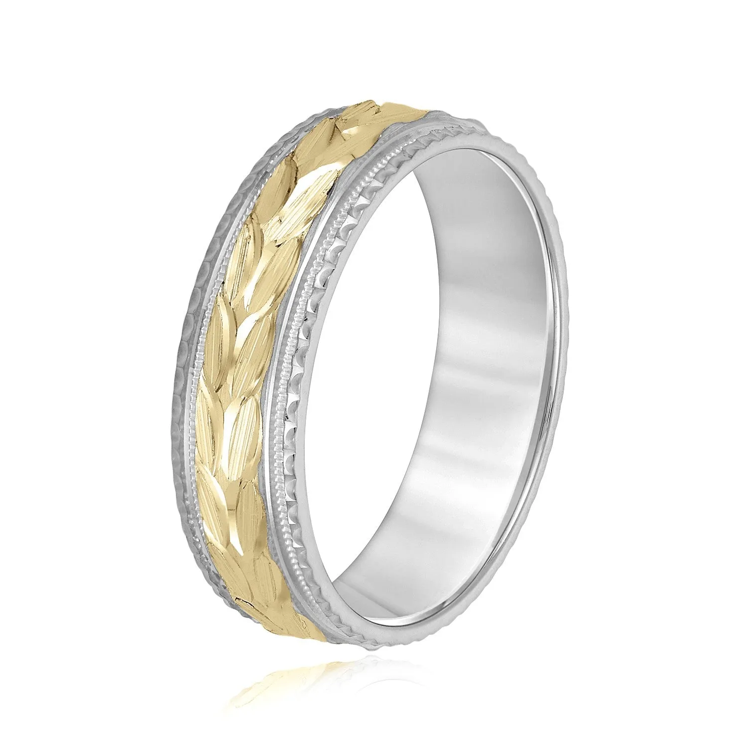 Greek God Wreath Style Men’s Wedding Band