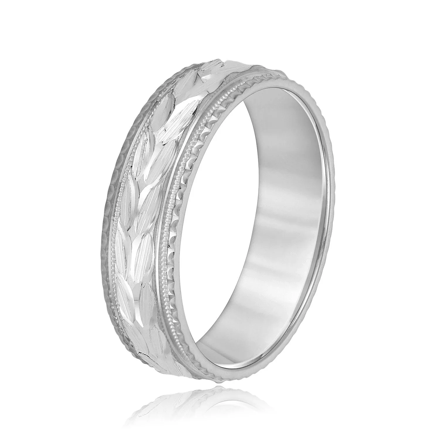 Greek God Wreath Style Men’s Wedding Band