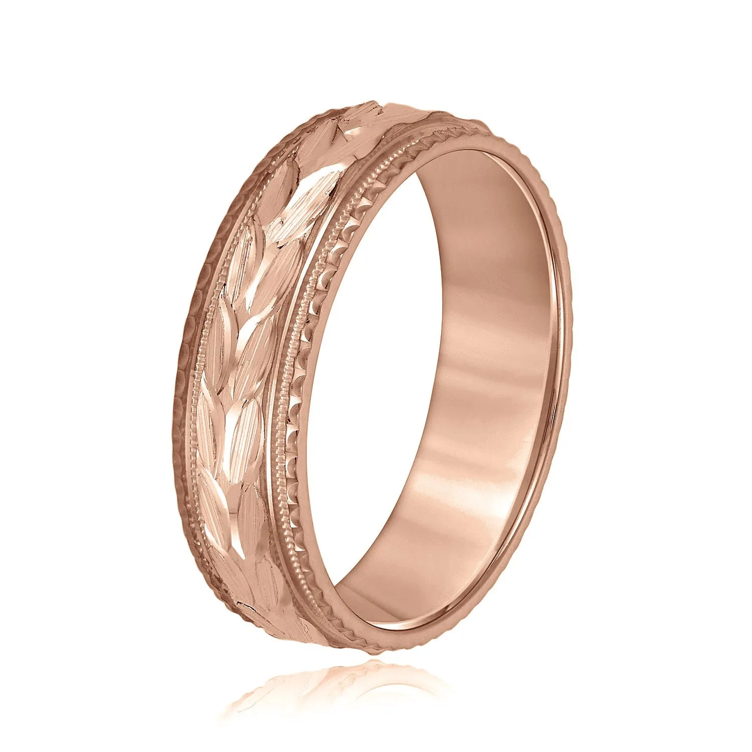Greek God Wreath Style Men’s Wedding Band