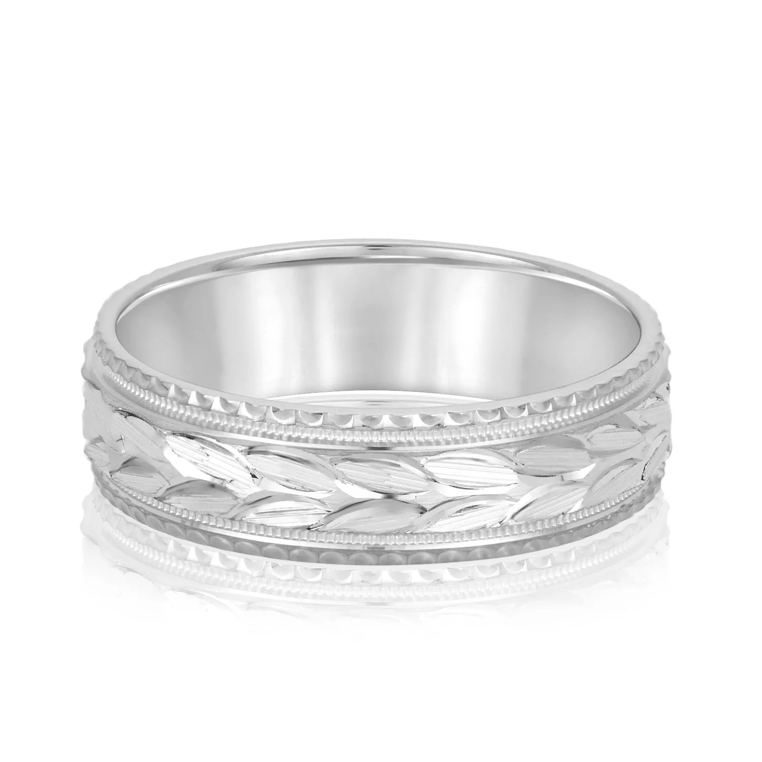 Greek God Wreath Style Men’s Wedding Band