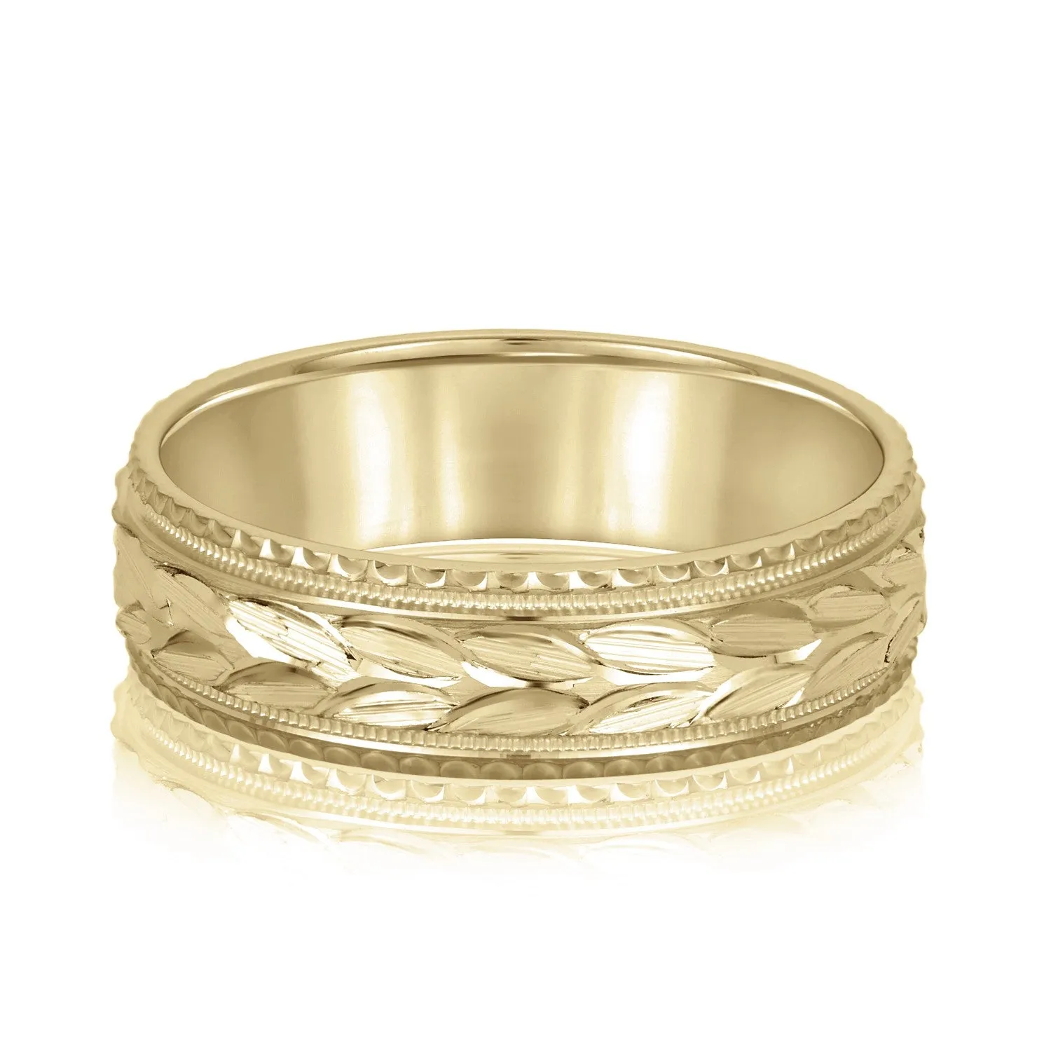 Greek God Wreath Style Men’s Wedding Band