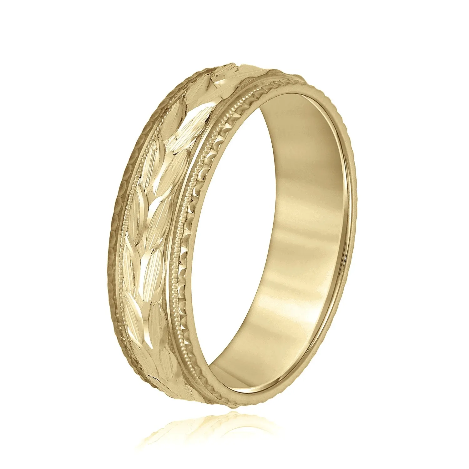 Greek God Wreath Style Men’s Wedding Band