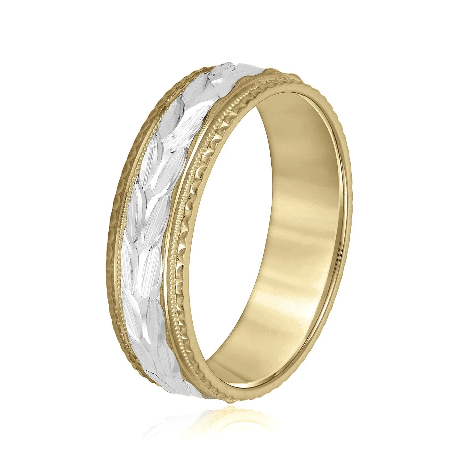 Greek God Wreath Style Men’s Wedding Band