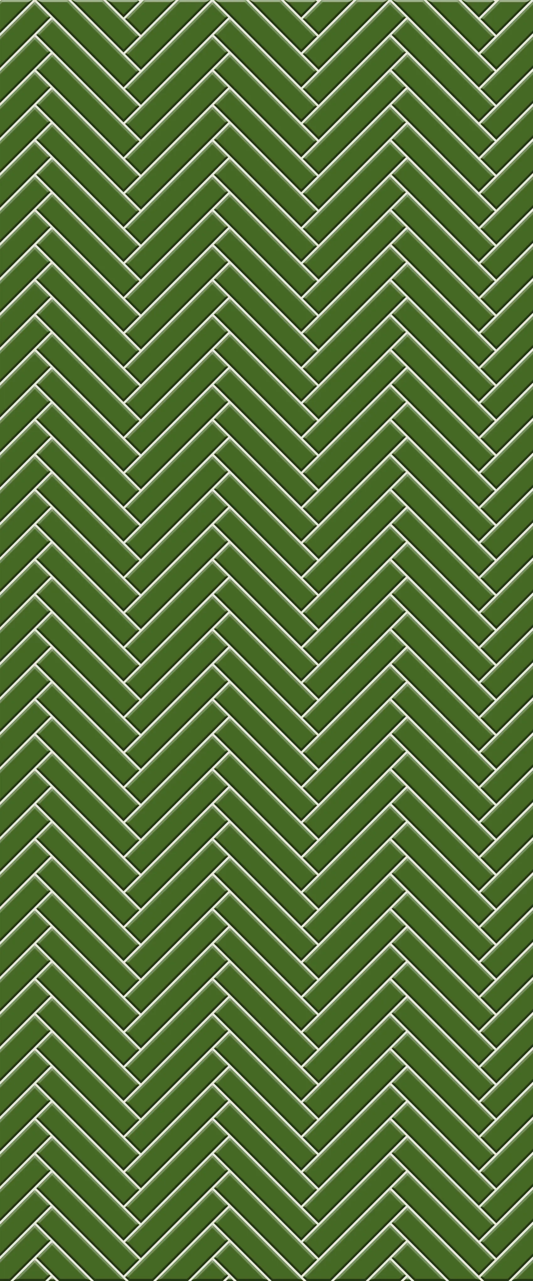 Green Double Herringbone Tile Acrylic Shower Wall Panel 2440mm x 1220mm (3mm Thick)