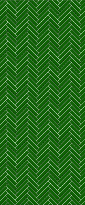 Green Single Herringbone Tile Acrylic Shower Wall Panel 2440mm x 1220mm (3mm Thick)