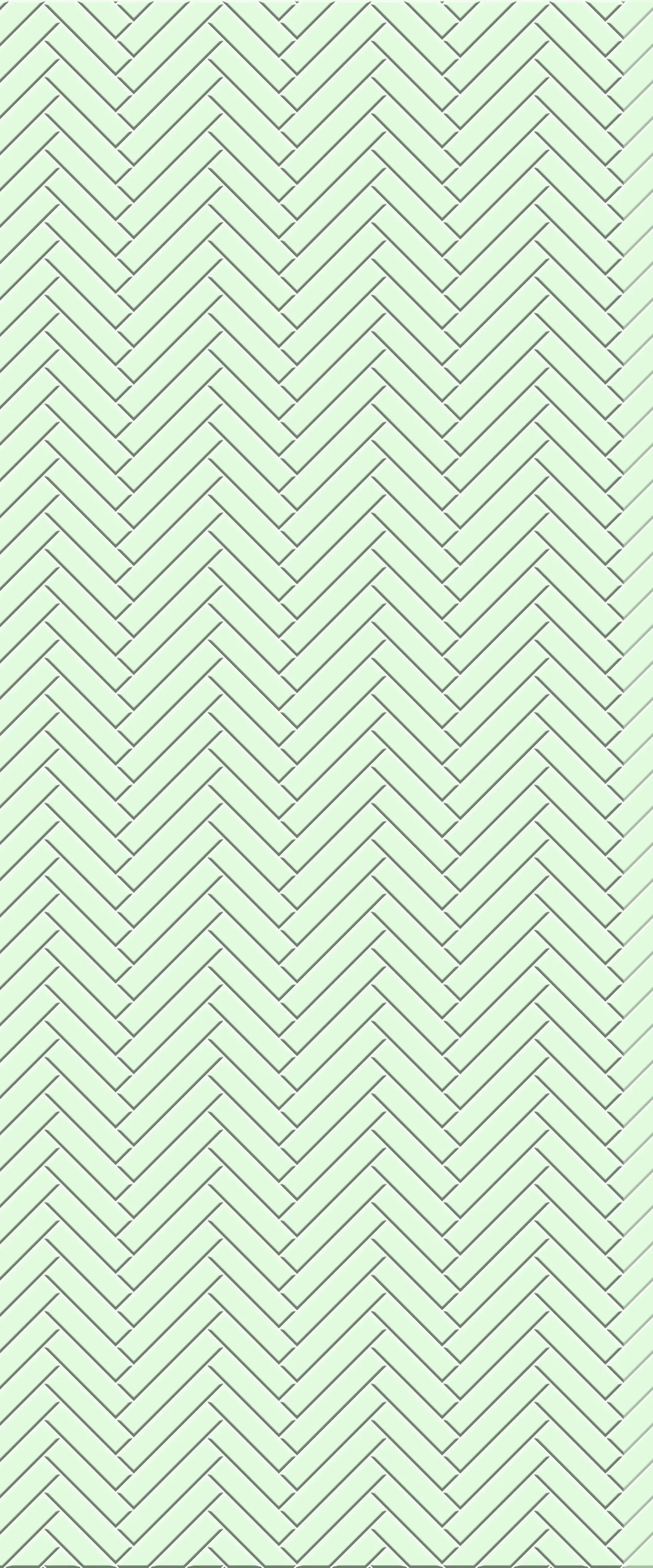 Green Single Herringbone Tile Acrylic Shower Wall Panel 2440mm x 1220mm (3mm Thick)