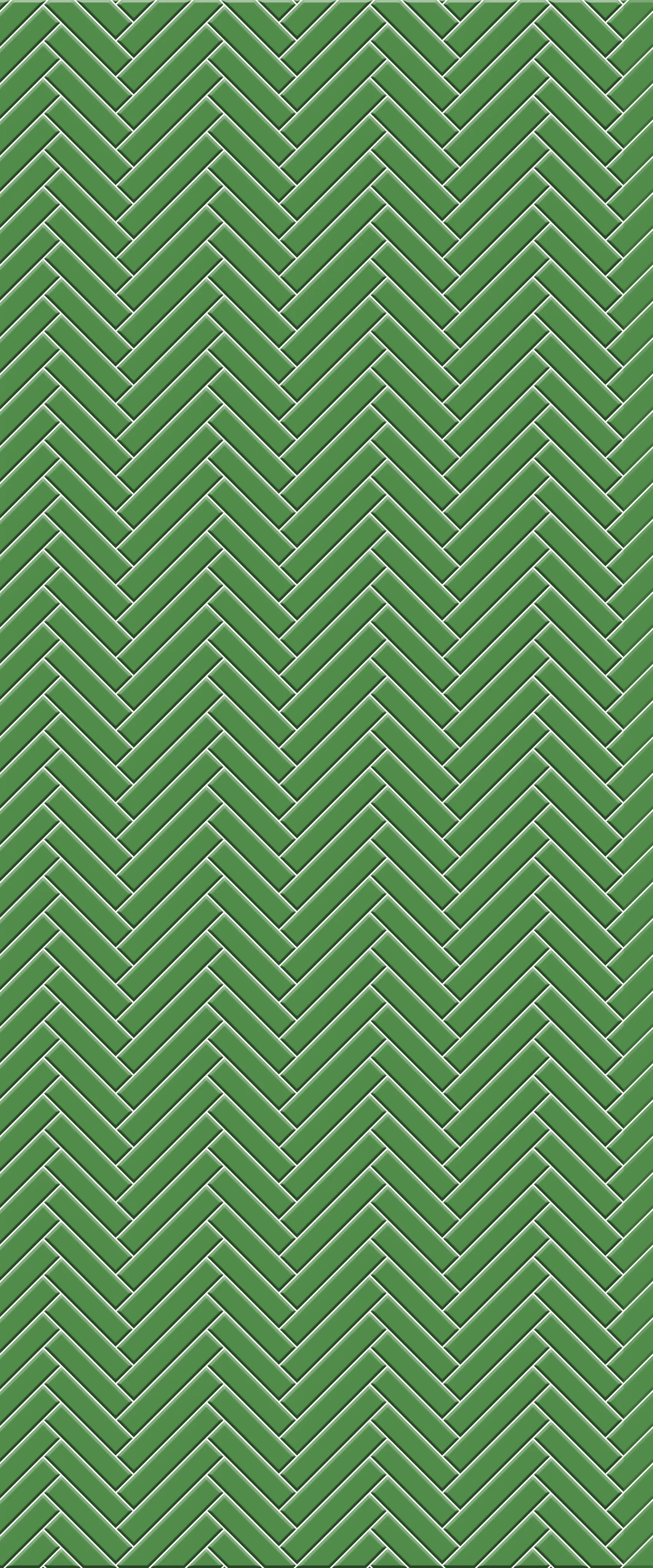 Green Single Herringbone Tile Acrylic Shower Wall Panel 2440mm x 1220mm (3mm Thick)