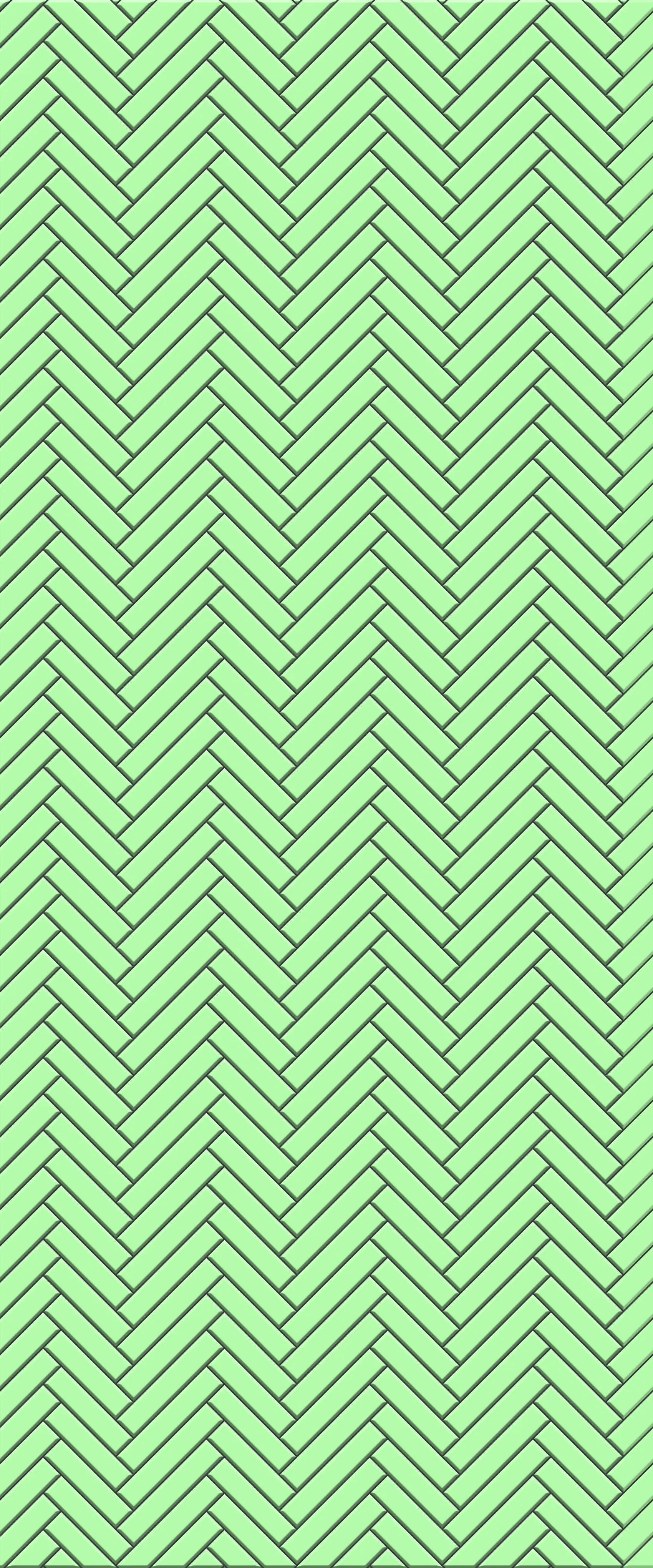 Green Single Herringbone Tile Acrylic Shower Wall Panel 2440mm x 1220mm (3mm Thick)