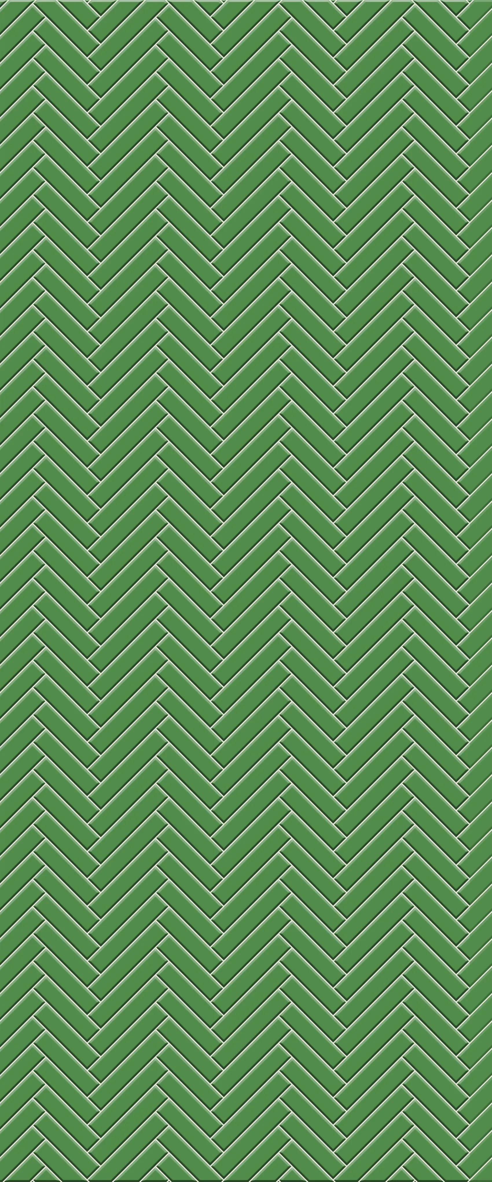 Green Single Herringbone Tile Acrylic Shower Wall Panel 2440mm x 1220mm (3mm Thick)