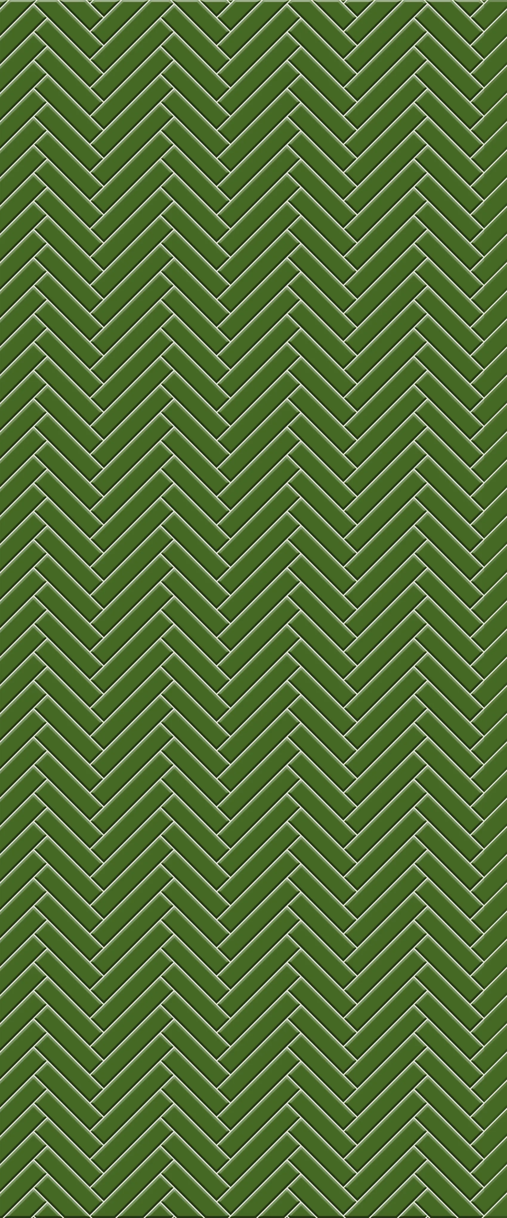 Green Single Herringbone Tile Acrylic Shower Wall Panel 2440mm x 1220mm (3mm Thick)