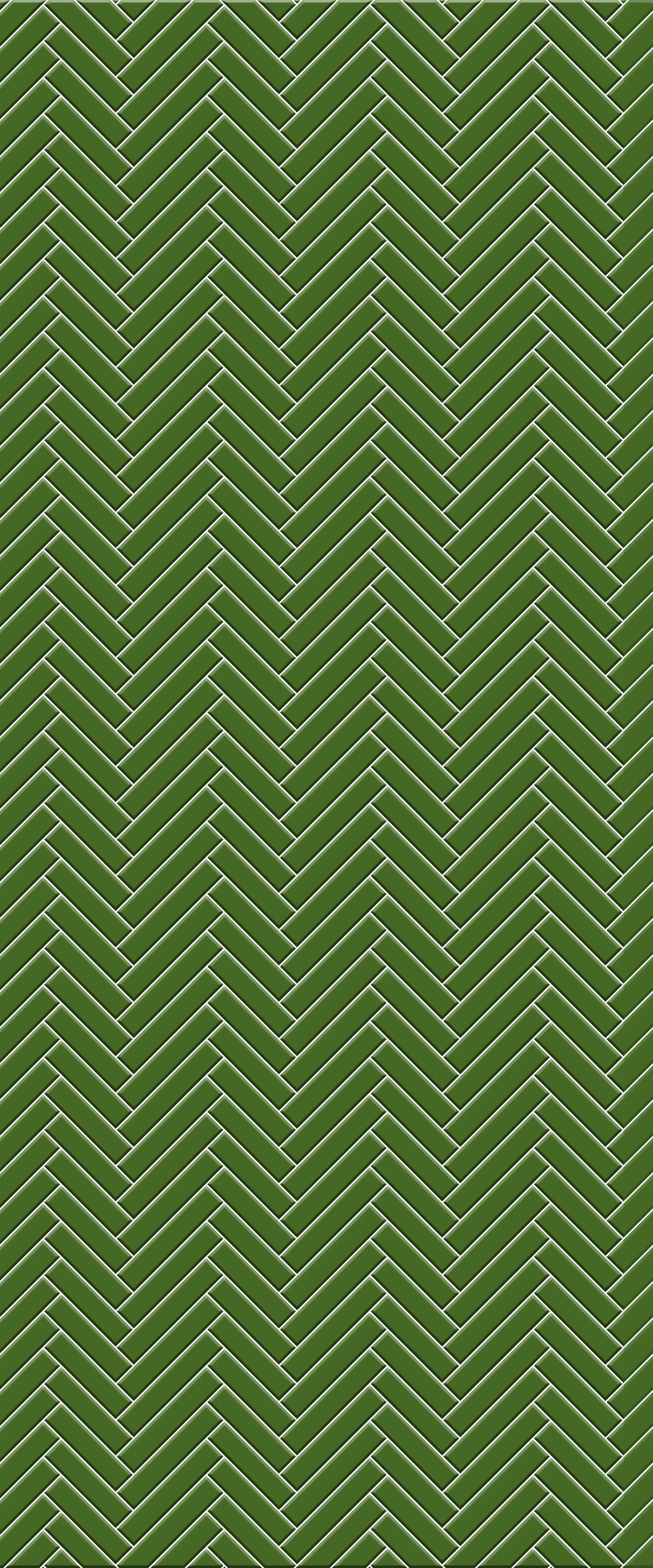 Green Single Herringbone Tile Acrylic Shower Wall Panel 2440mm x 1220mm (3mm Thick)