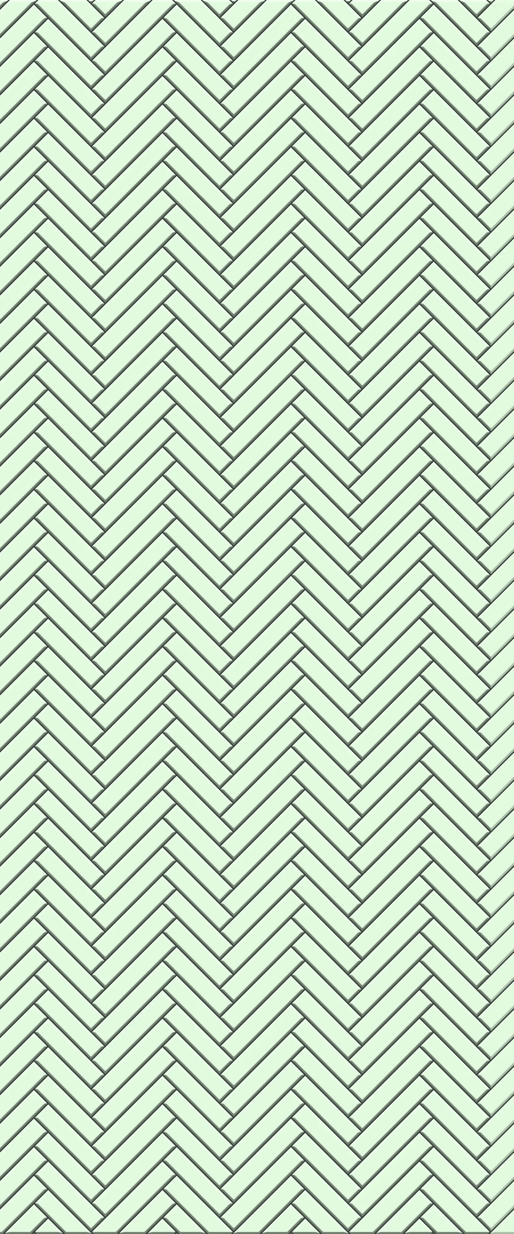 Green Single Herringbone Tile Acrylic Shower Wall Panel 2440mm x 1220mm (3mm Thick)