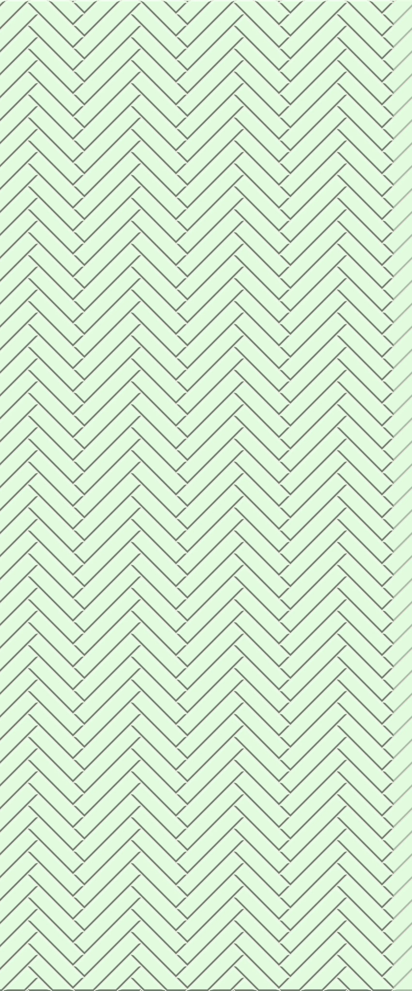 Green Single Herringbone Tile Acrylic Shower Wall Panel 2440mm x 1220mm (3mm Thick)