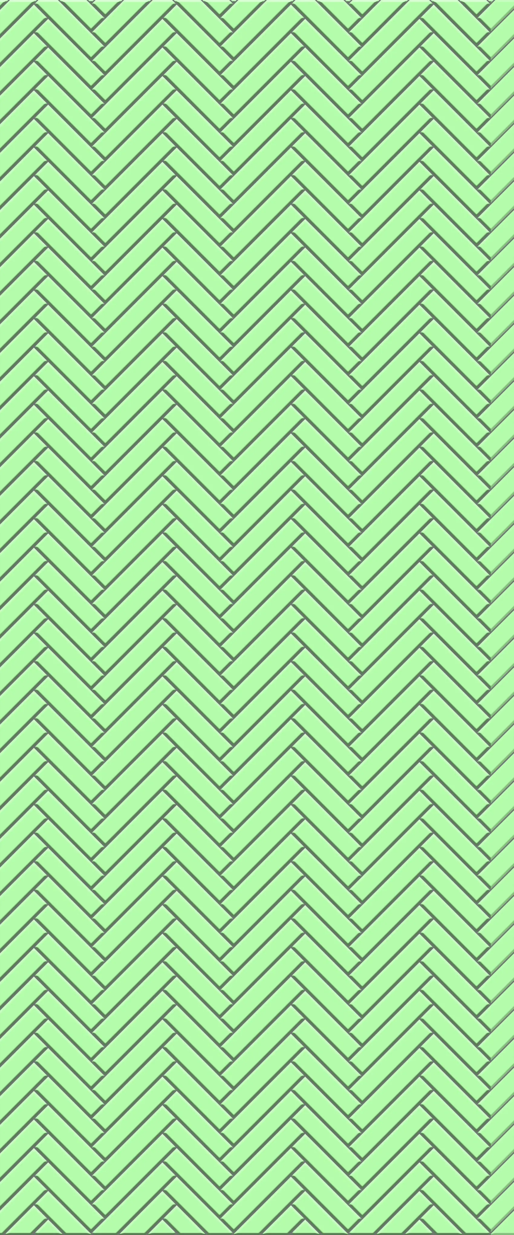 Green Single Herringbone Tile Acrylic Shower Wall Panel 2440mm x 1220mm (3mm Thick)