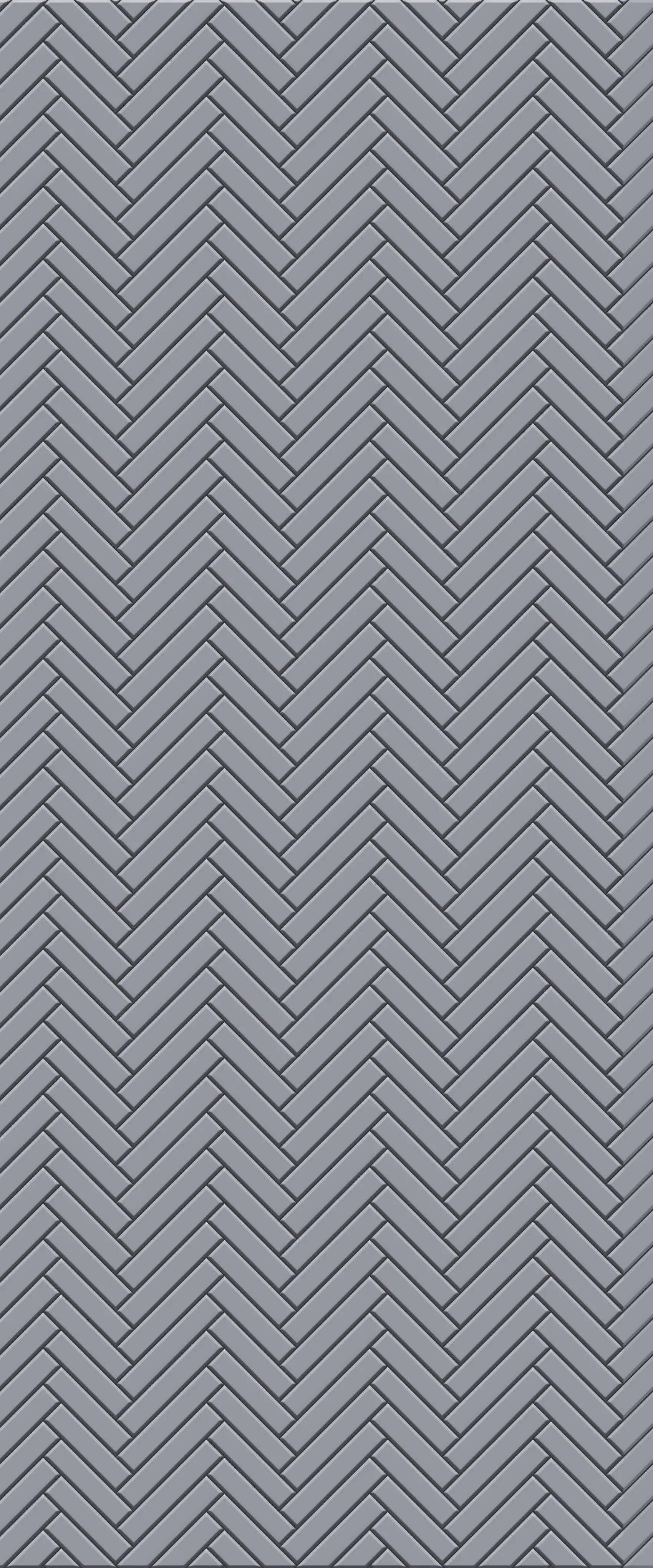 Grey Single Herringbone Tile Acrylic Shower Wall Panel 2440mm x 1220mm (3mm Thick)