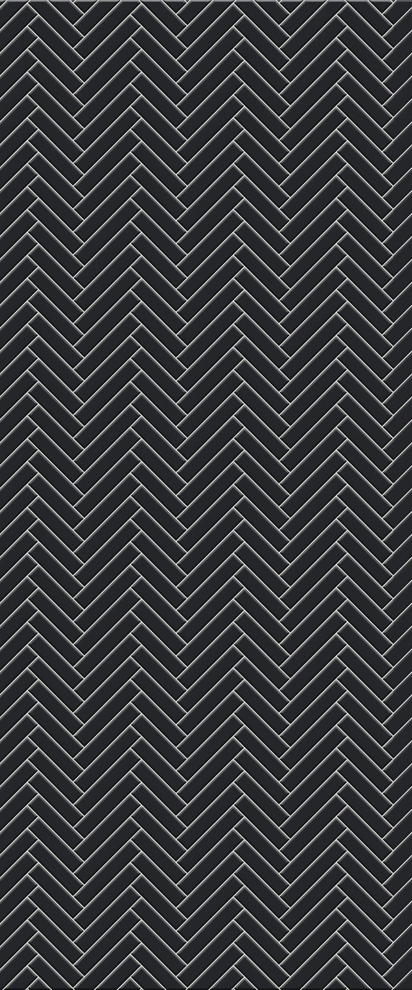 Grey Single Herringbone Tile Acrylic Shower Wall Panel 2440mm x 1220mm (3mm Thick)