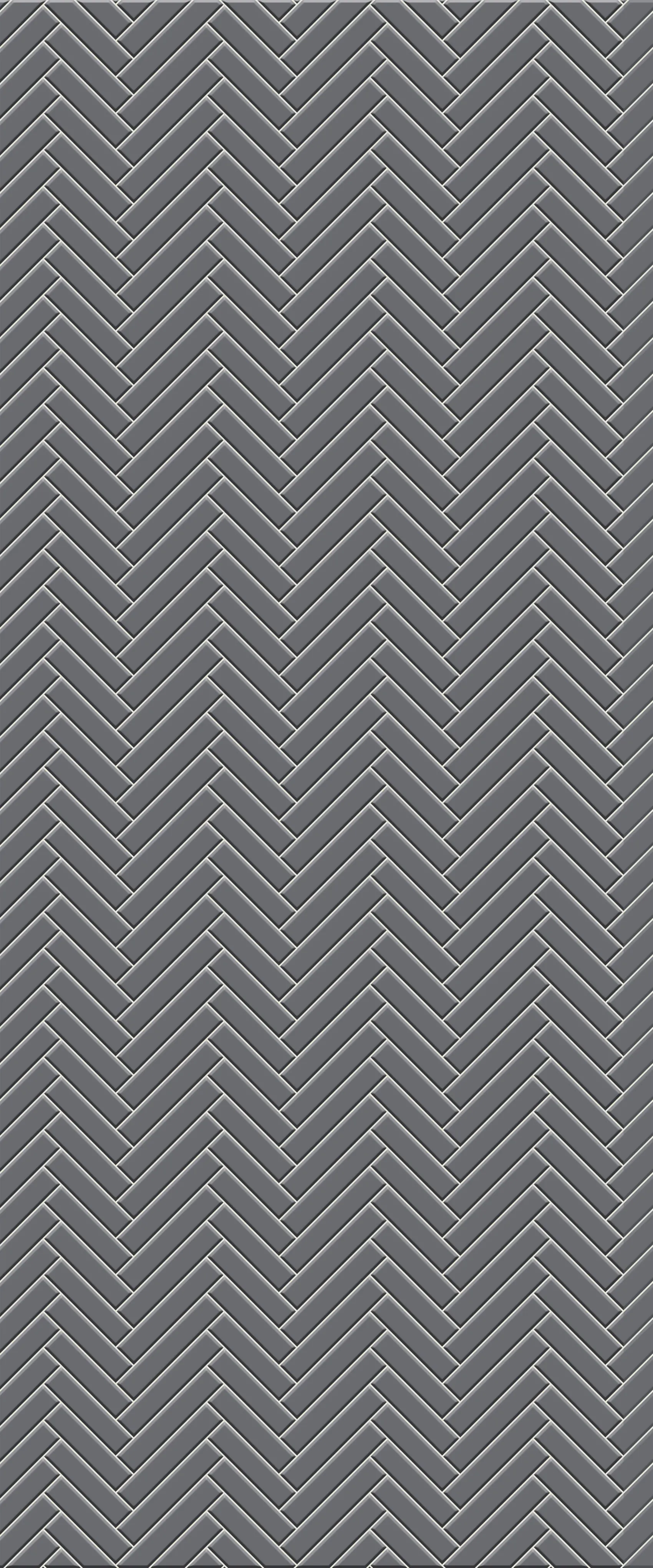 Grey Single Herringbone Tile Acrylic Shower Wall Panel 2440mm x 1220mm (3mm Thick)