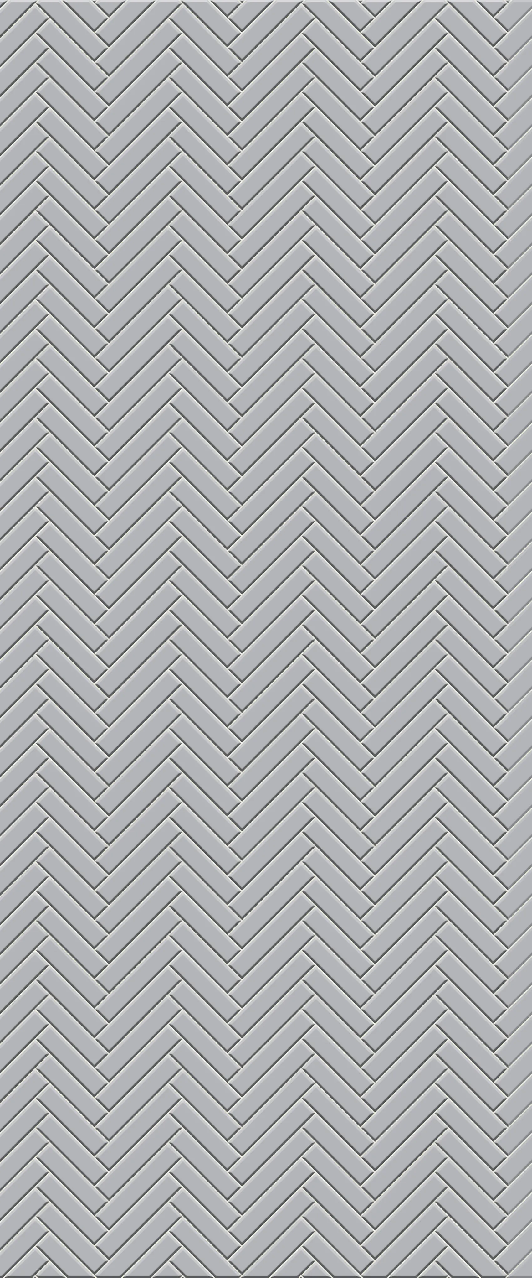 Grey Single Herringbone Tile Acrylic Shower Wall Panel 2440mm x 1220mm (3mm Thick)
