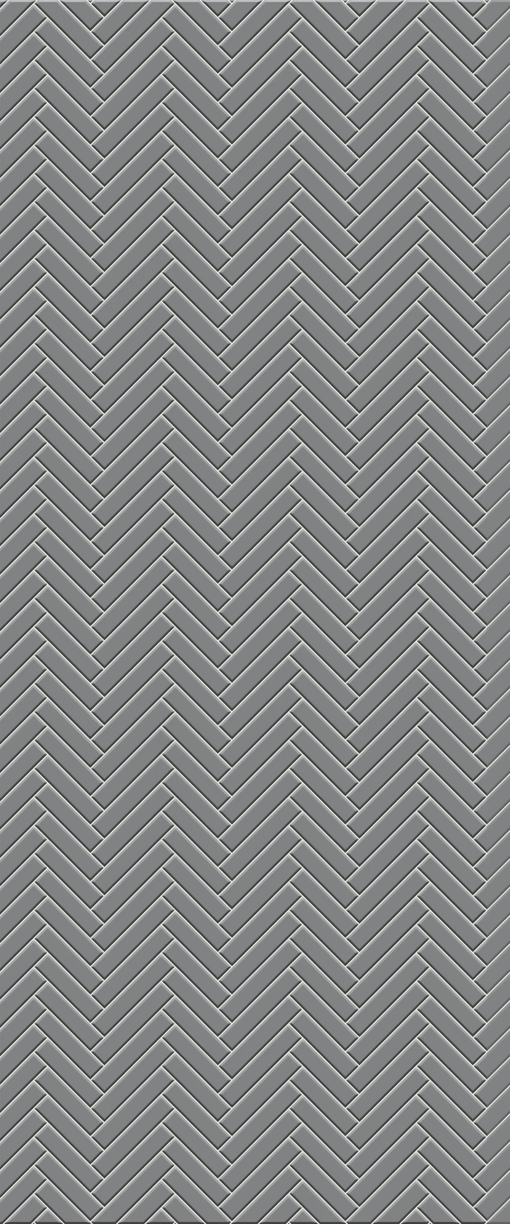 Grey Single Herringbone Tile Acrylic Shower Wall Panel 2440mm x 1220mm (3mm Thick)