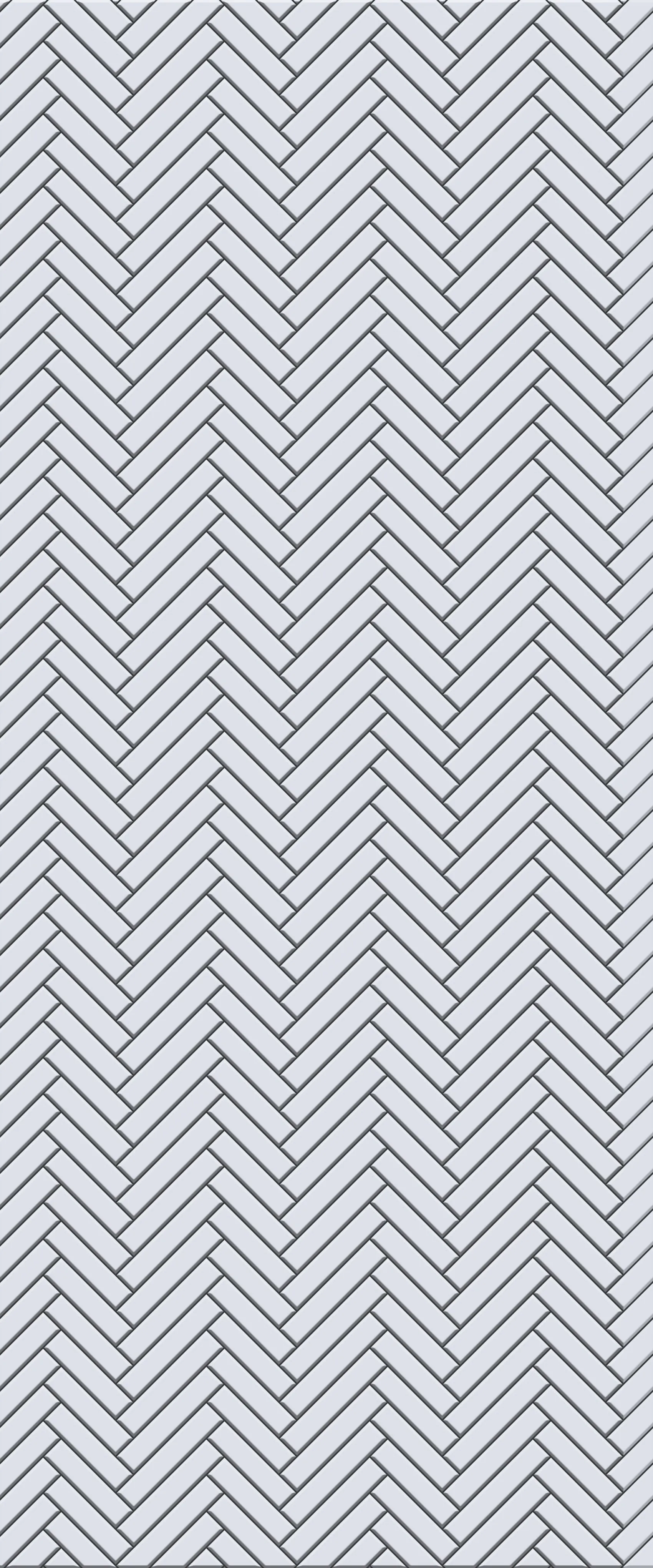 Grey Single Herringbone Tile Acrylic Shower Wall Panel 2440mm x 1220mm (3mm Thick)