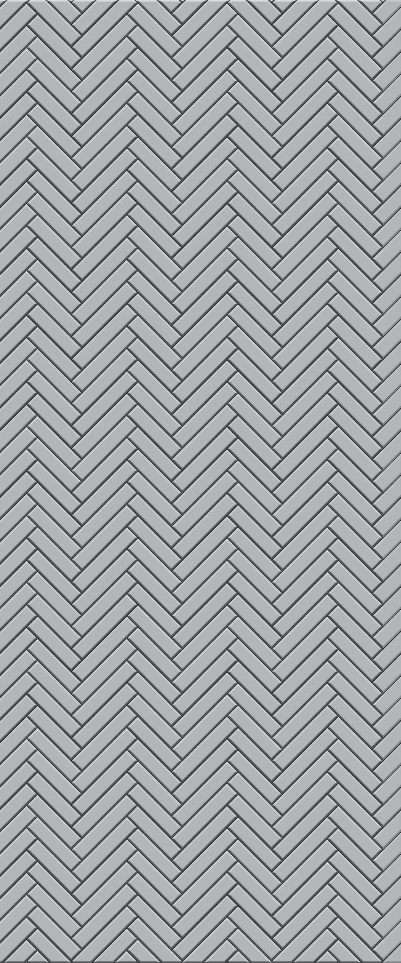 Grey Single Herringbone Tile Acrylic Shower Wall Panel 2440mm x 1220mm (3mm Thick)