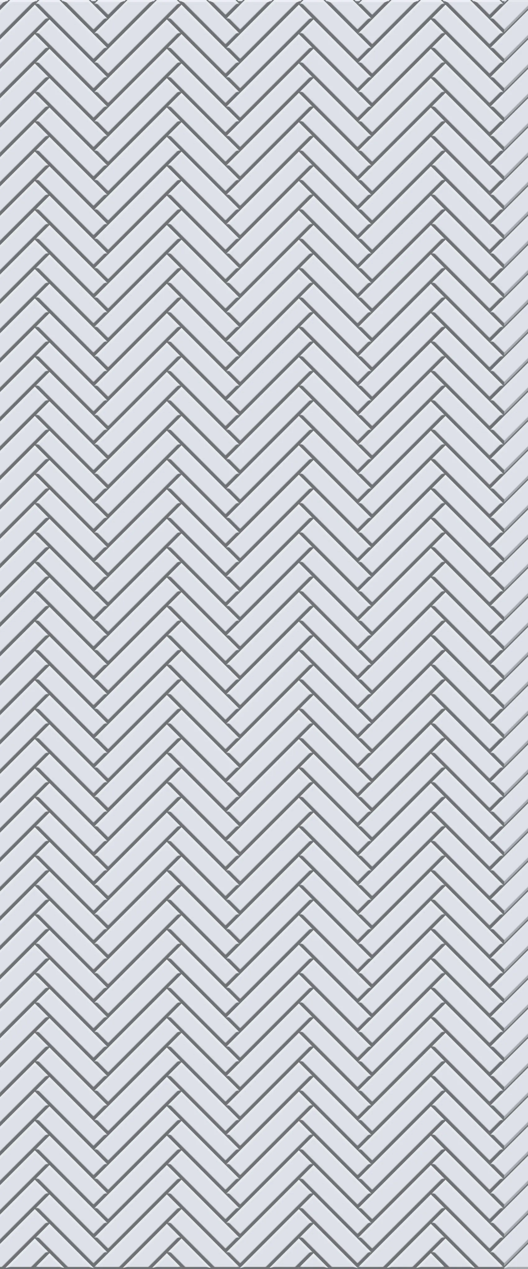 Grey Single Herringbone Tile Acrylic Shower Wall Panel 2440mm x 1220mm (3mm Thick)