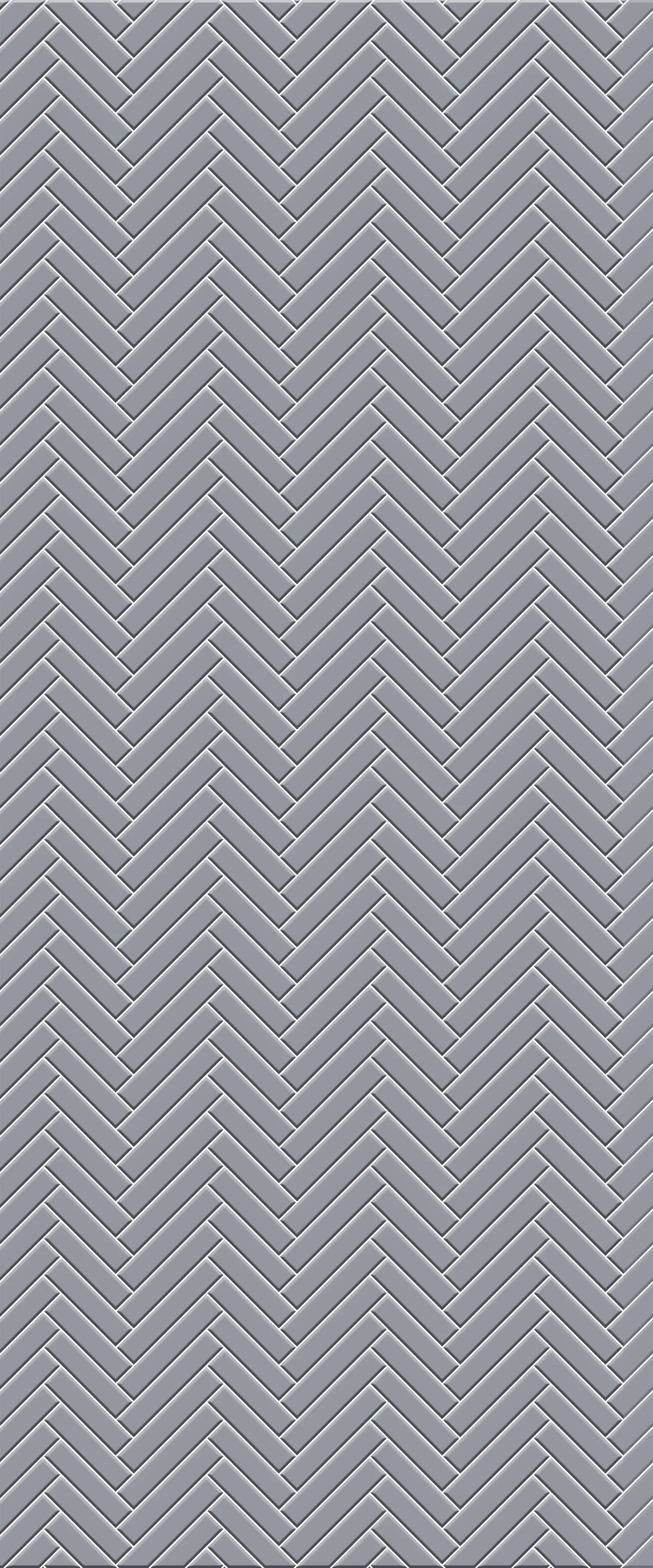 Grey Single Herringbone Tile Acrylic Shower Wall Panel 2440mm x 1220mm (3mm Thick)