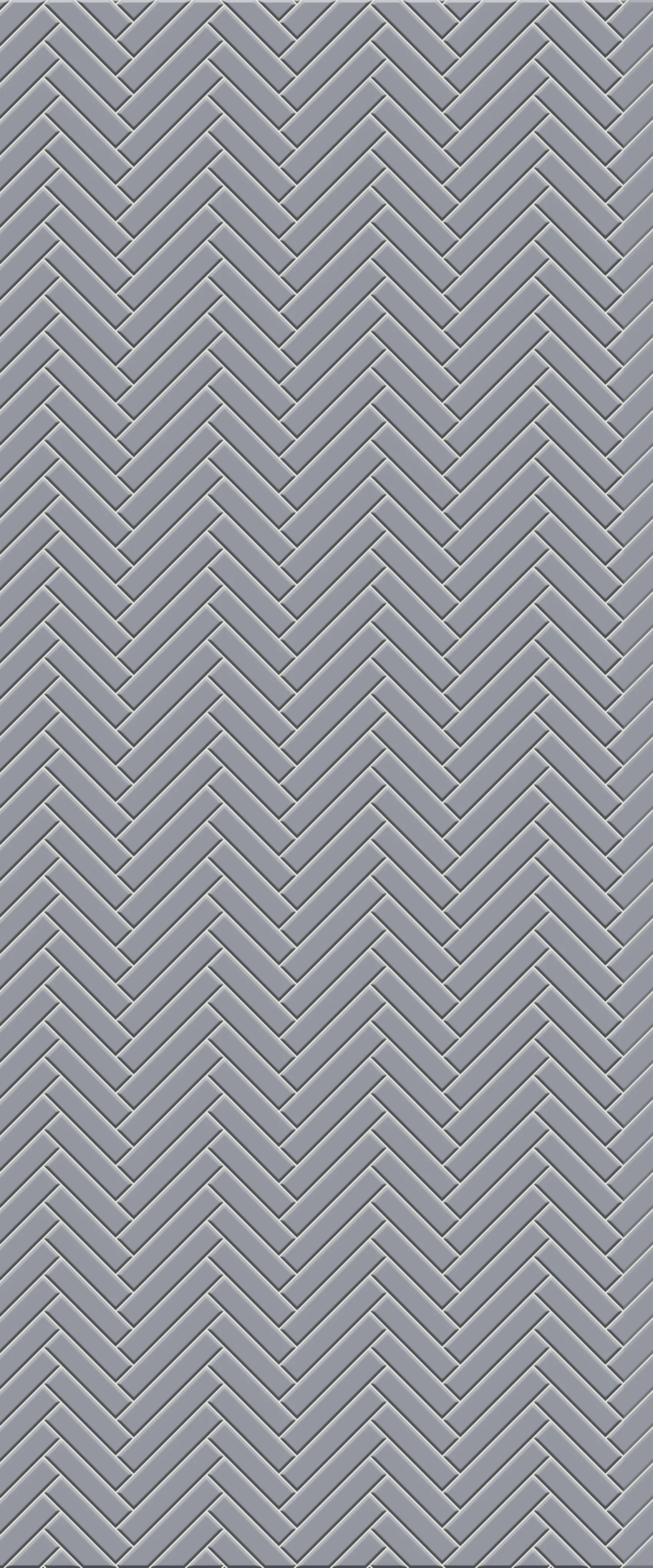 Grey Single Herringbone Tile Acrylic Shower Wall Panel 2440mm x 1220mm (3mm Thick)