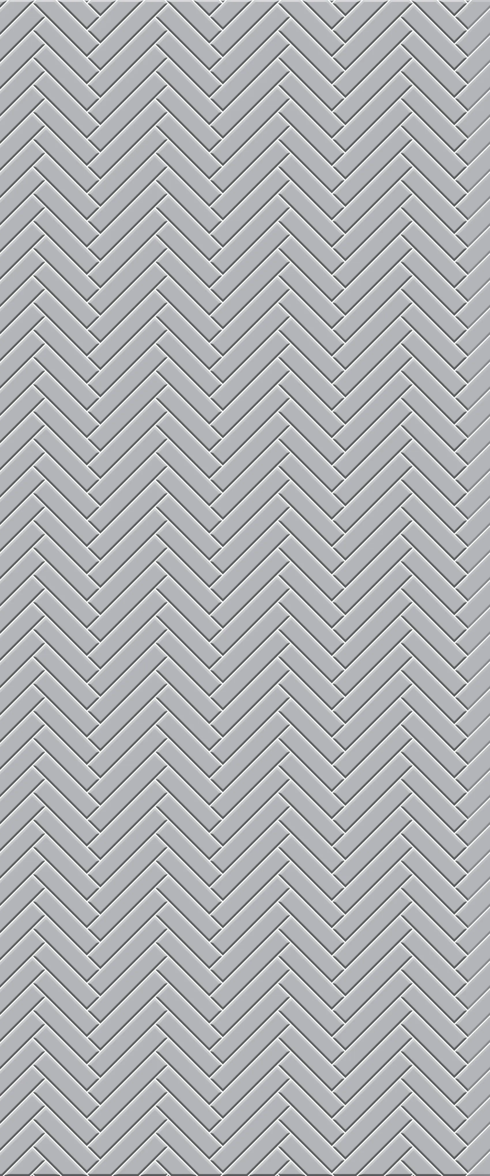 Grey Single Herringbone Tile Acrylic Shower Wall Panel 2440mm x 1220mm (3mm Thick)