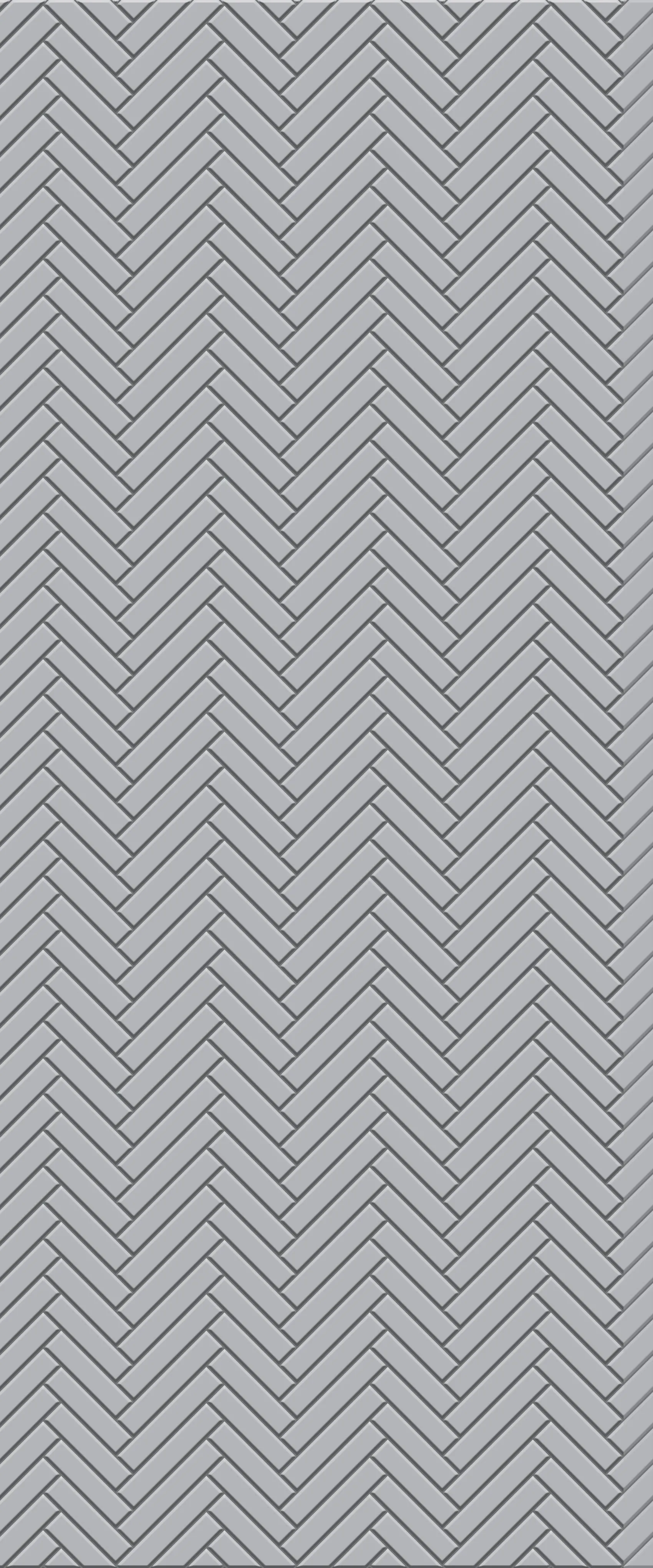 Grey Single Herringbone Tile Acrylic Shower Wall Panel 2440mm x 1220mm (3mm Thick)