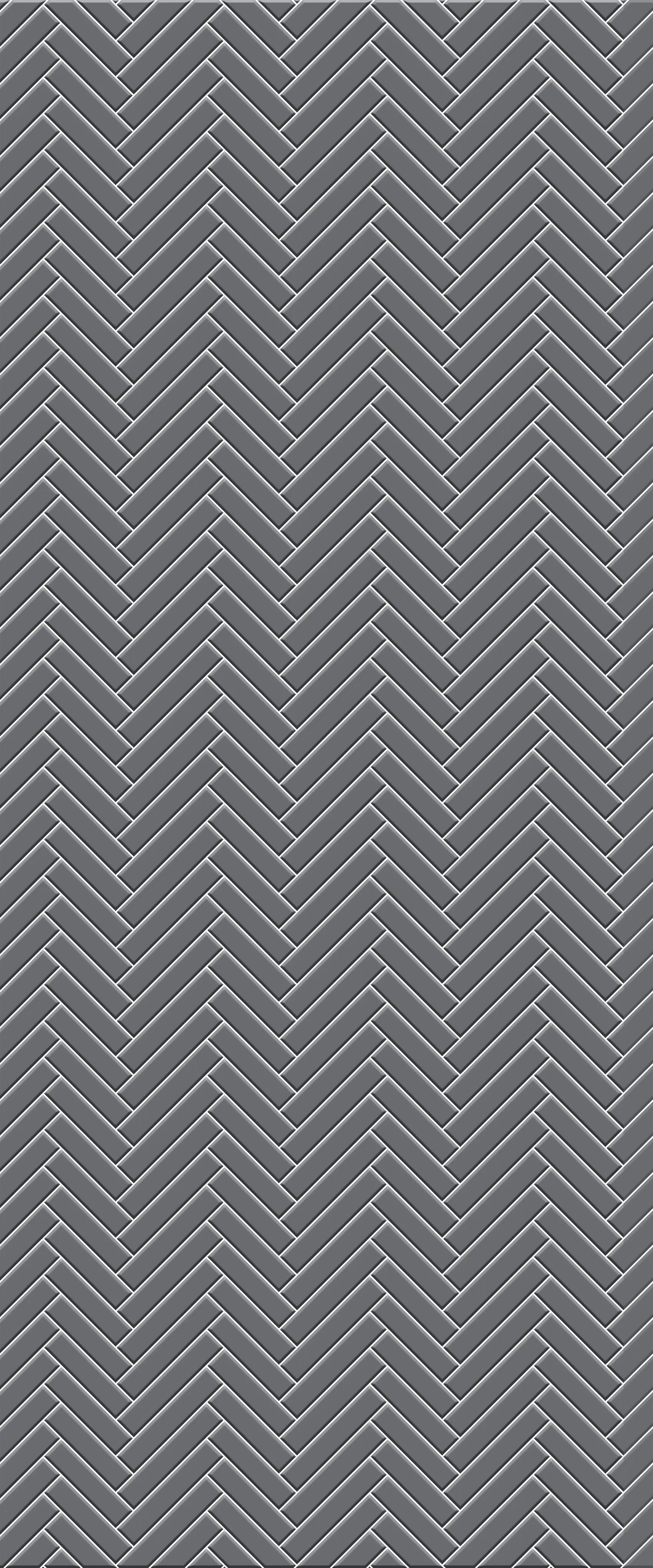 Grey Single Herringbone Tile Acrylic Shower Wall Panel 2440mm x 1220mm (3mm Thick)