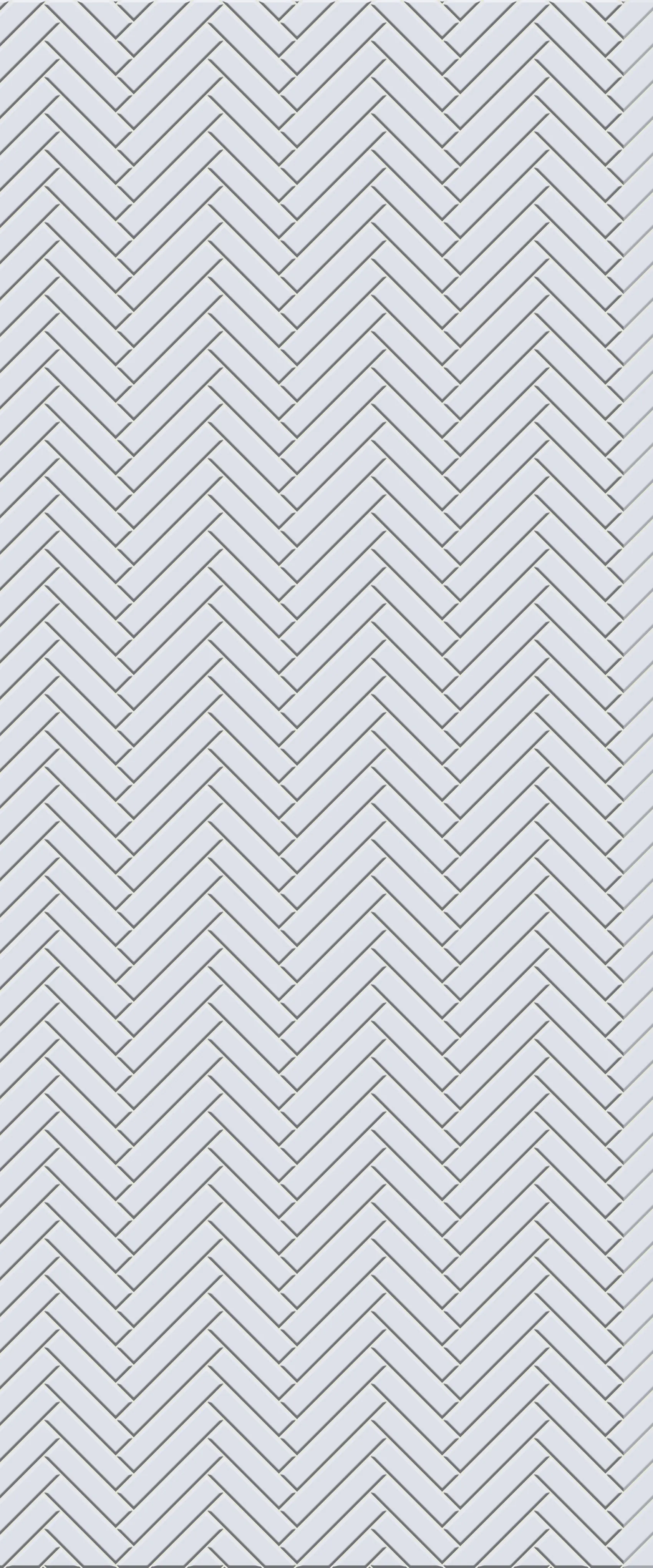 Grey Single Herringbone Tile Acrylic Shower Wall Panel 2440mm x 1220mm (3mm Thick)