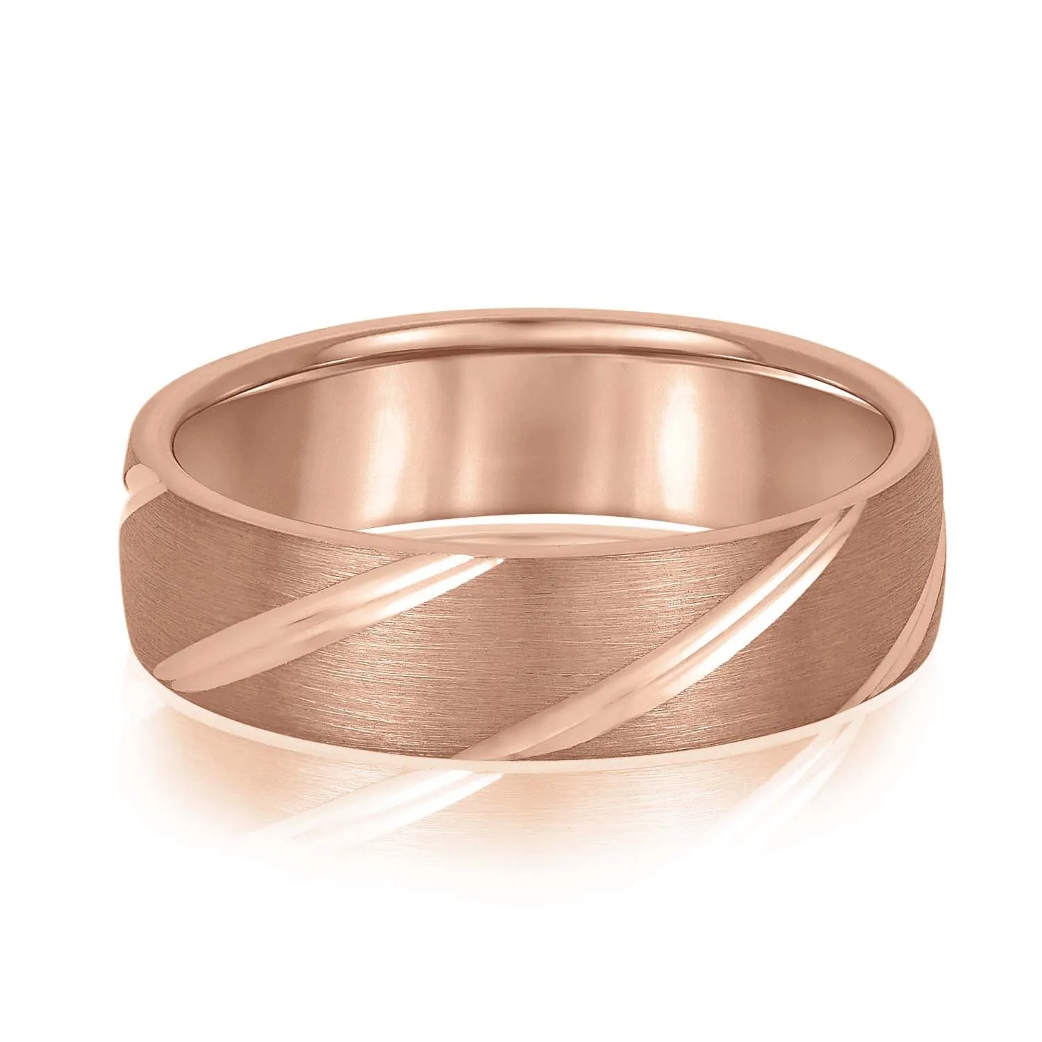Grooves Engraved Men's Wedding Band