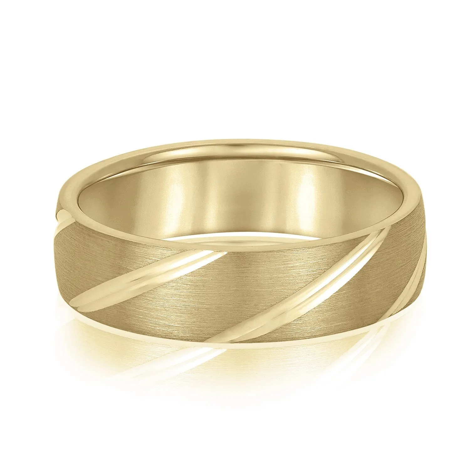 Grooves Engraved Men's Wedding Band